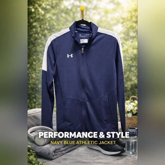 Under Armour Other - New Under Armour Men's Performance Jacket in Navy and White Size Medium